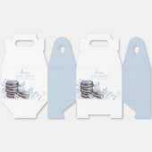 French Floral Bonjour Bébé Macaron Babydusche Geschenkschachtel (Ungeklappt)