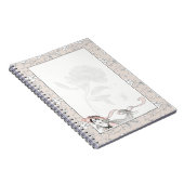 French Floral Fashion Lady Vintag Notizblock (Rechte Seite)