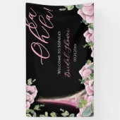 French Floral Oh la la Brautparty Banner (Vertikal)