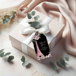 French Floral Oh la la Bridal Shower Gift Tag Geschenkanhänger