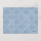 French Floral Toile Blue Invitation Postkarte (Rückseite)