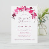 French Florals Sweet Berry Grapes Brautparty Einladung (Stehend Vorderseite)