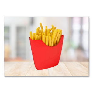 French Fries ABA Labeling Flashcard Picture Card Tischnummer