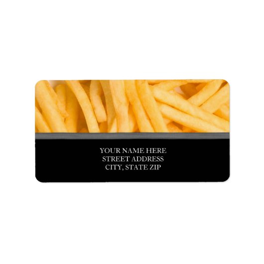 French Fries Address Labels Adressaufkleber (Vorne)