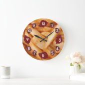 French Fries and Ketchup Große Wanduhr (Zuhause)