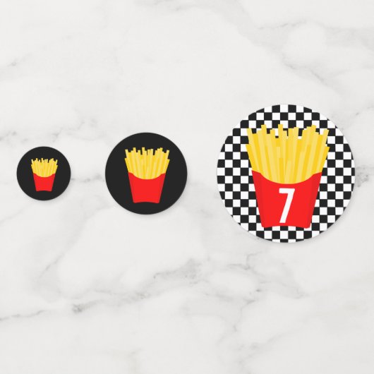 French Fries Birthday Konfetti (Rückseiten)