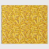 French Fries Cartoon Geschenkpapier (Flach)