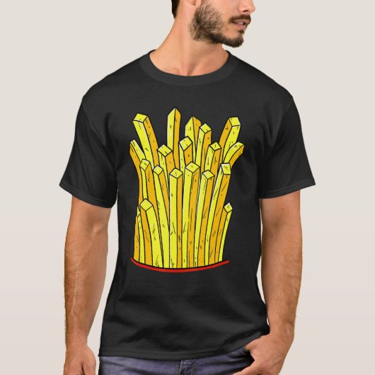 French Fries Costume Fast Food French Fry T-Shirt (Vorderseite)