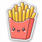 French Fries Custom-Cut Vinyl Stickers Aufkleber (Vorderseite)