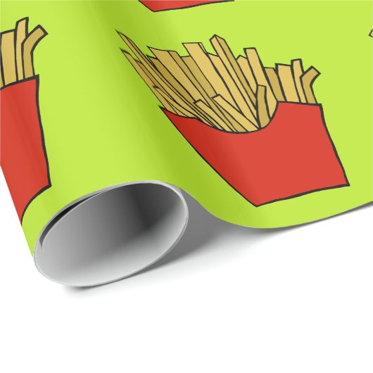 French Fries Design Geschenkpapier (Rolleneckpunkt)