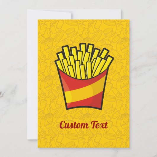 French Fries Einladung (Vorderseite)