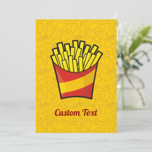 French Fries Einladung (Stehend Vorderseite)