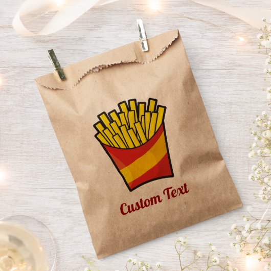 French Fries Favor Bag Geschenktütchen (Ausgeschnitten)