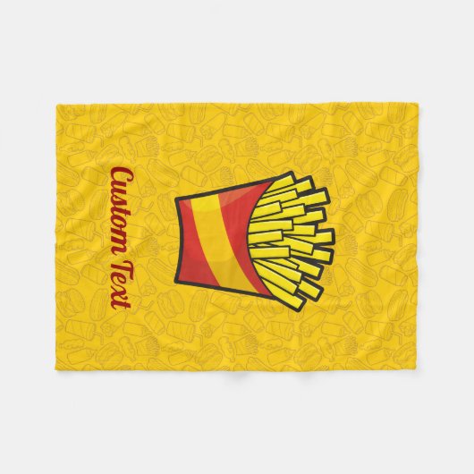 French Fries Fleece Blanket (Vorderseite (Horizontal))