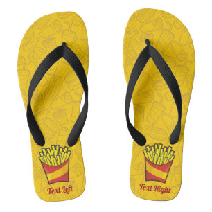 French Fries Flip Flops Badesandalen