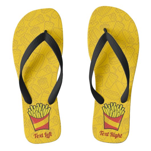 French Fries Flip Flops Badesandalen (Fußbett)