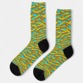 French Fries Food Gemustert Socken (Linkes Detail)