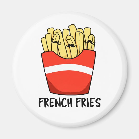 French Fries Funny Fast Food Pub Magnet (Vorne)