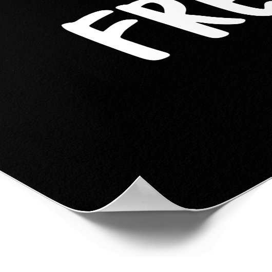 French Fries Funny Fast Food Pun Dark BG Poster (Ecke)