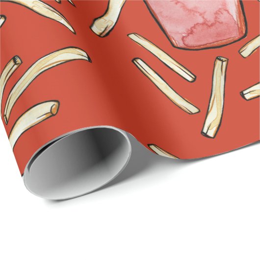 French Fries Geschenkpapier (Rolleneckpunkt)