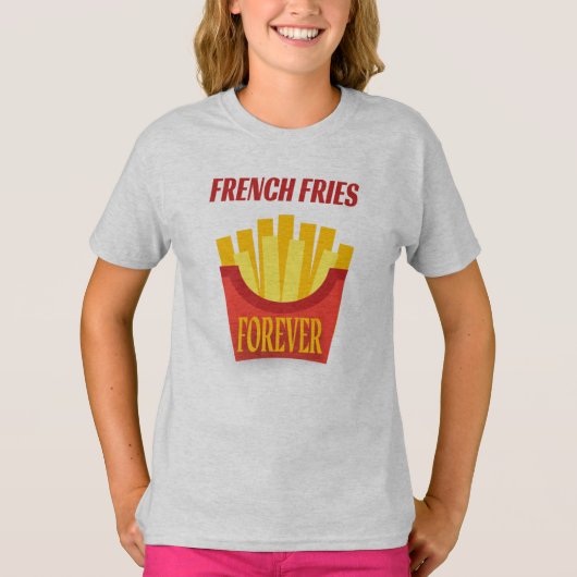 French Fries Girls' Hanes TAGLESS® T - Shirt (Vorderseite)