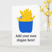 French Fries Grafik - Anpassbar Karte (Gelbe Blume)