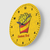 French Fries Große Wanduhr (Winkel)