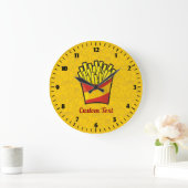 French Fries Große Wanduhr (Zuhause)