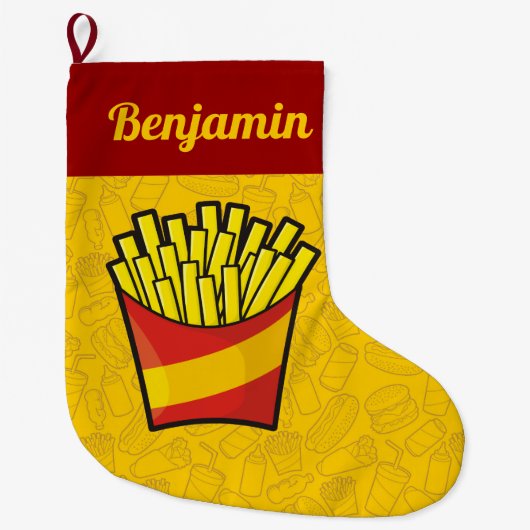 French Fries Großer Weihnachtsstrumpf (Vorderseite)