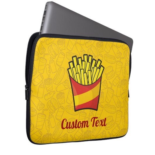 French Fries Laptop Sleeve (Vorne Rechts)