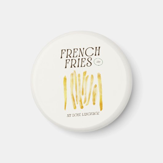 French Fries Liebe Funny Magnet (Vorne)