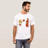 French Fries Liebe Ketchup T-Shirt (Vorne ganz)