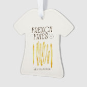 French Fries Liebe T - Shirt Form Ornament (Vorderseite)