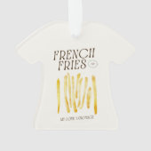 French Fries Liebe T - Shirt Form Ornament (Rückseite)