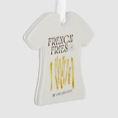 French Fries Liebe T - Shirt Form Ornament (Vorderseite)