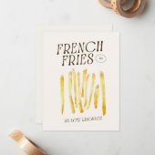 French Fries Lovers Funny Mitteilungskarte (Vorderseite/Rückseite Beispiel)