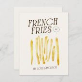 French Fries Lovers Funny Mitteilungskarte (Vorne/Hinten)