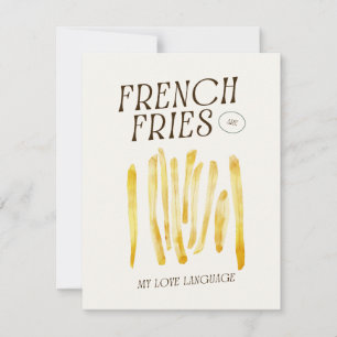 French Fries Lovers Funny Mitteilungskarte