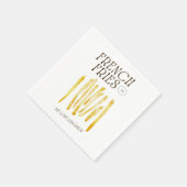 French Fries Lovers Funny Serviette (Ecke)