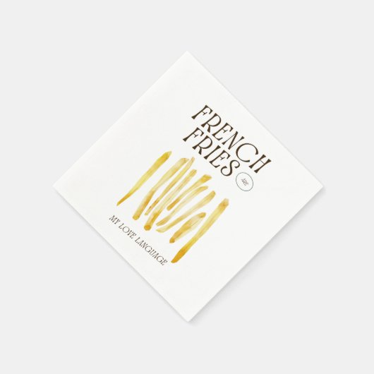 French Fries Lovers Funny Serviette (Ecke)