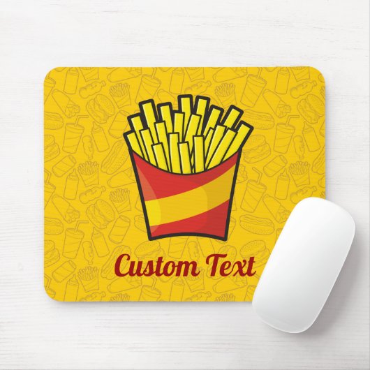 French Fries Maus Pad Mousepad (Mit Mouse)