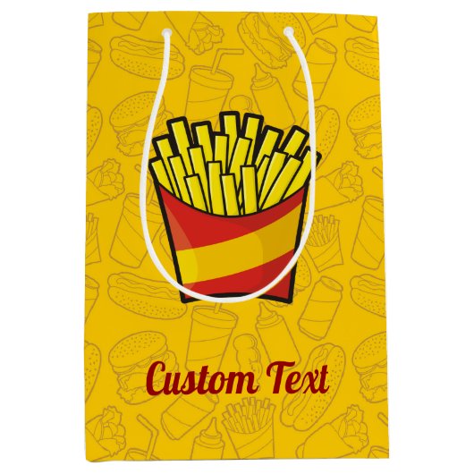 French Fries Medium Gift Bag Mittlere Geschenktüte (Vorderseite)