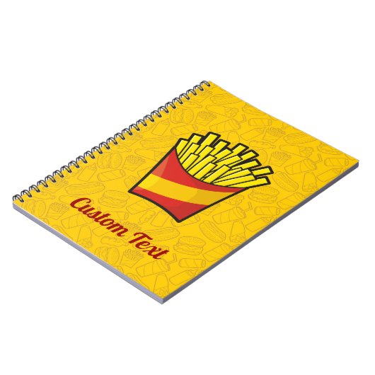 French Fries Notebook Notizblock (Linke Seite)
