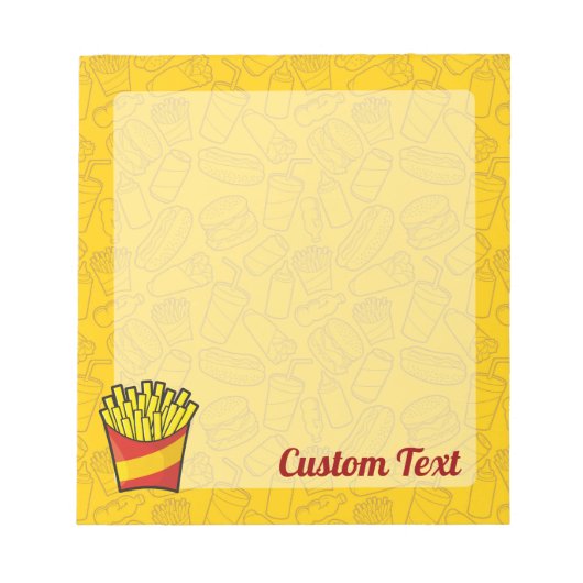 French Fries Notepad Notizblock (Vorderseite)