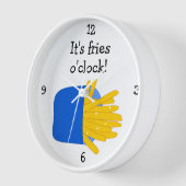 French Fries O'Clock Fastfood Grafik Wanduhr (Winkel)