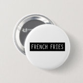 French Fries Old Schreibwriter Letters Button (Vorne & Hinten)