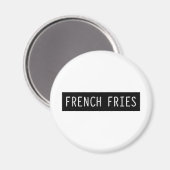 French Fries Old Schreibwriter Letters Magnet (Vorderseite/Rückseite)