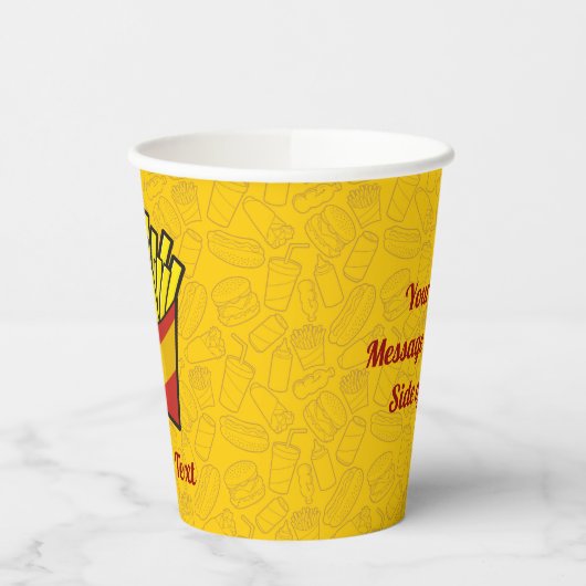 French Fries Paper Cups Pappbecher (Links)