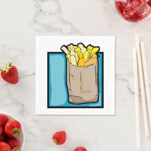 French Fries Paper Napkins Serviette (Beispiel)