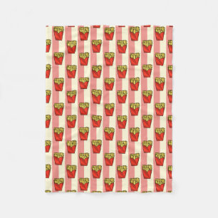 French Fries Pattern Fleecedecke